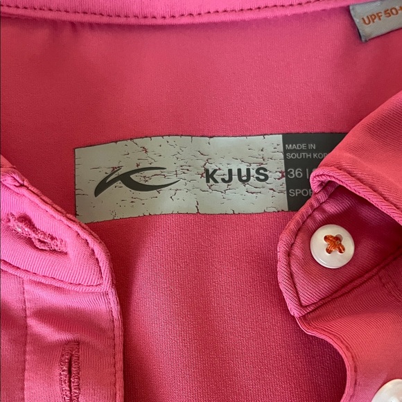 KJUS Women's Golf Pink Button Long Sleeve Shirt-UPF-50+Size-36/S - Picture 3 of 16